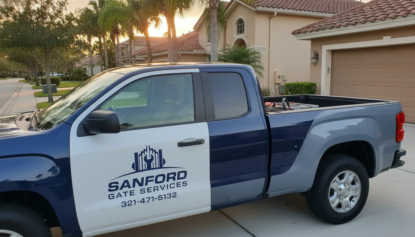 Professional gate installation by Sanford Gate Services in Orlando, FL